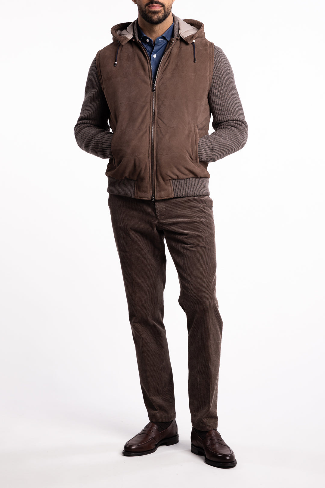 Leather Sport Jacket Brown