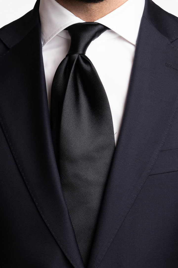 Silk Woven Tie Black