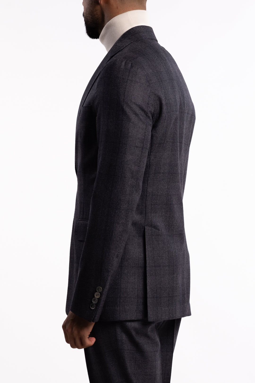 New Sienna Slim Fit Flanell Blazer Grey Check