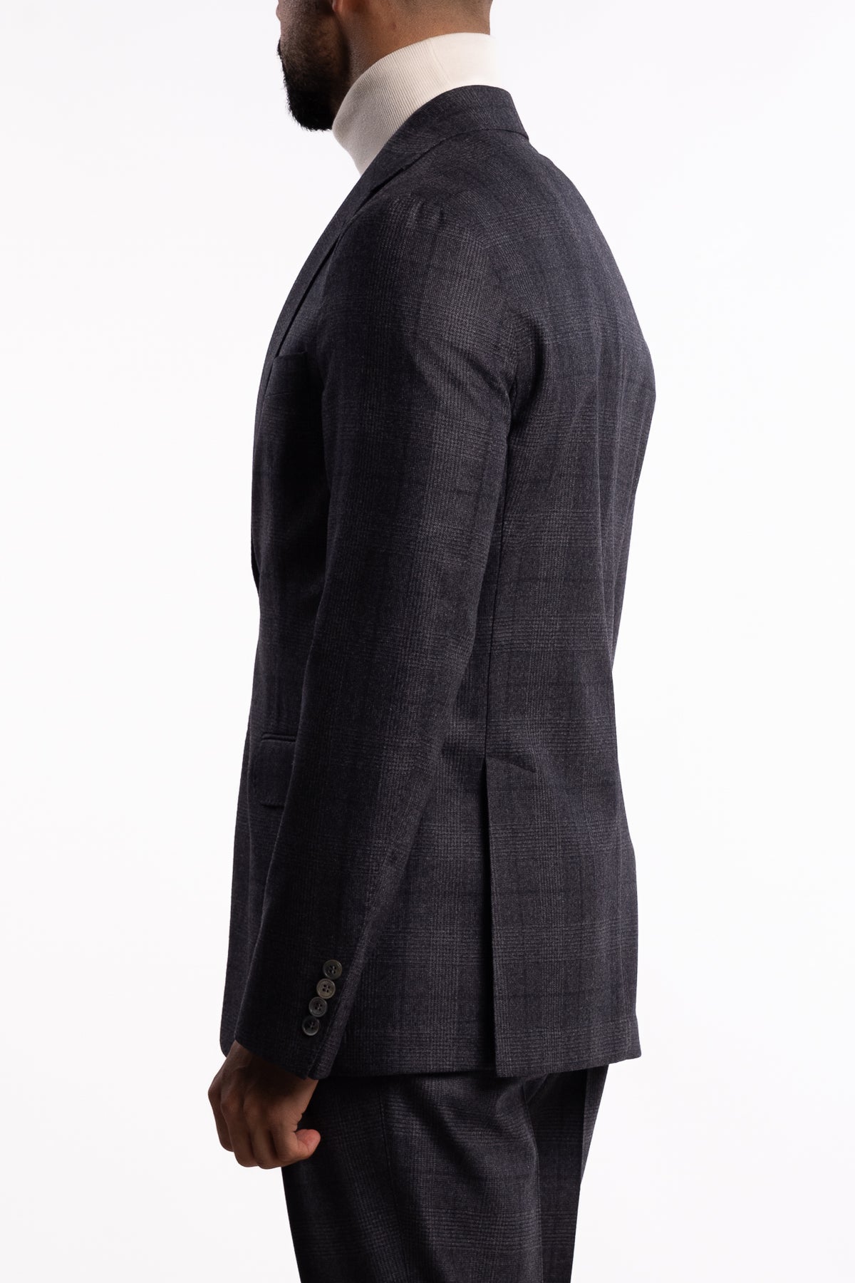 New Sienna Slim Fit Flanell Blazer Grey Check