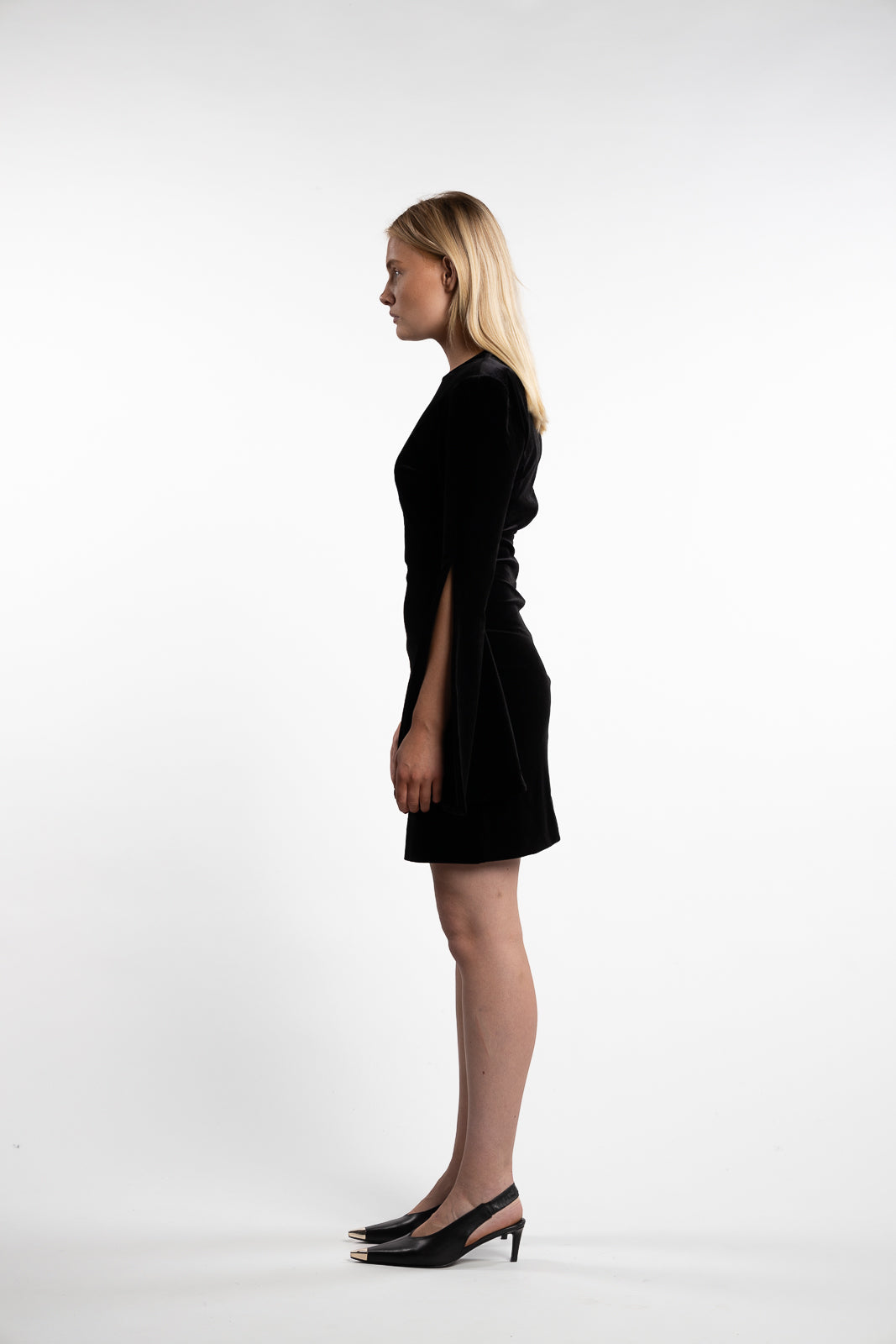 Nova Velour Dress- Black