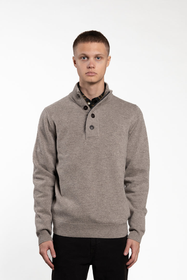 Essential Patch Half Zip Stone