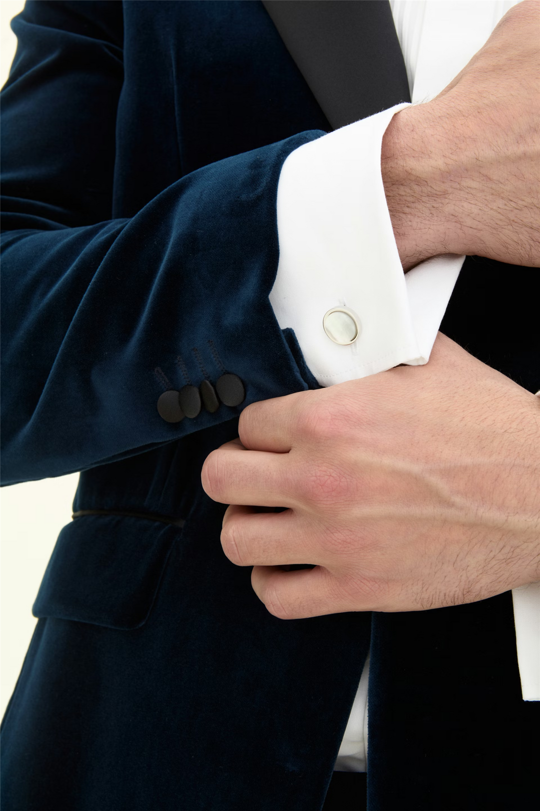 Frampton Velvet Blazer Light Navy