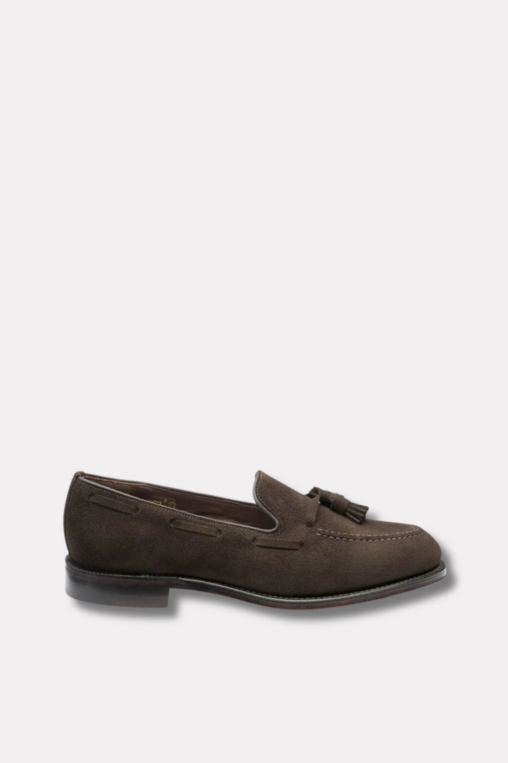 Russel Tassel Loafer Dark Brown Suede