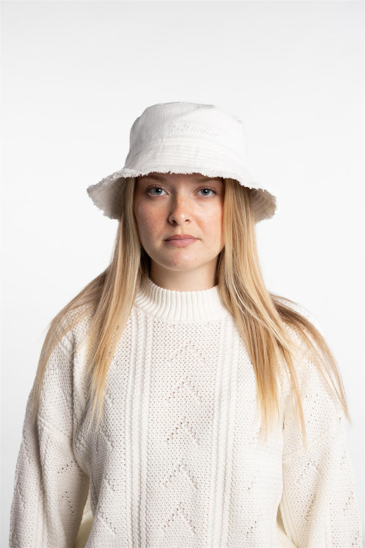 Pafe Linen Bucket Hat- White