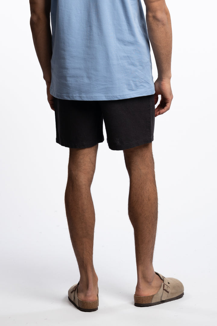 Otto Linen Shorts Black
