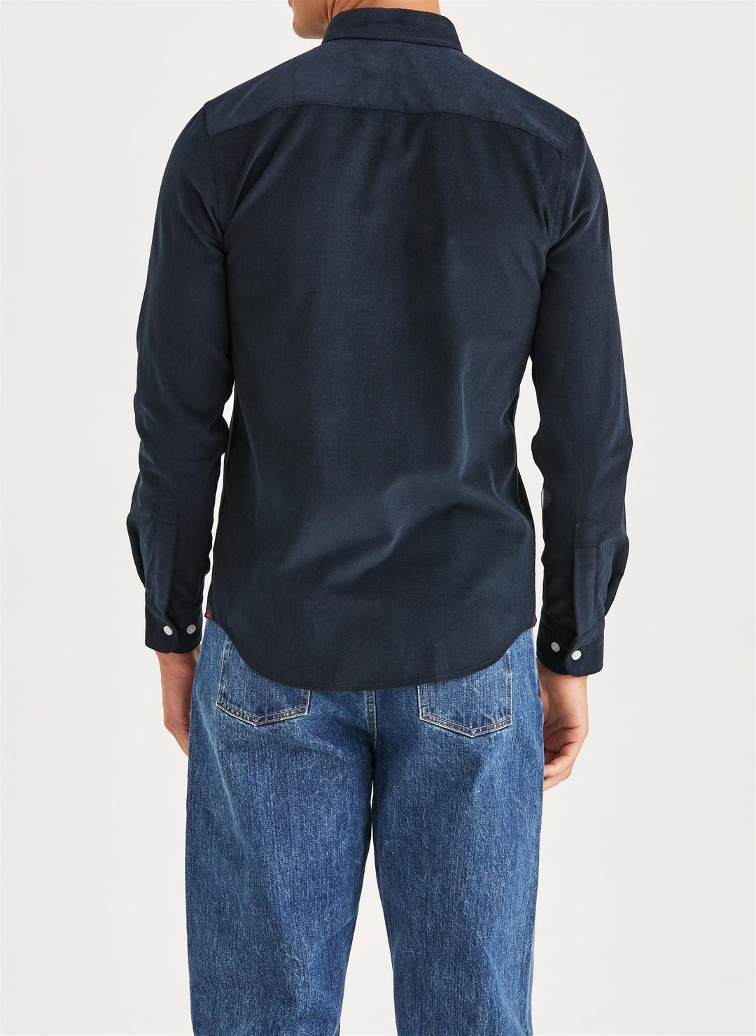 Douglas Slim Fit Cord Shirt Blue