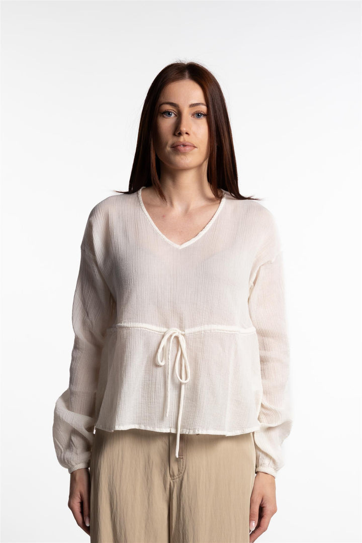 Wave Blouse- Ecru