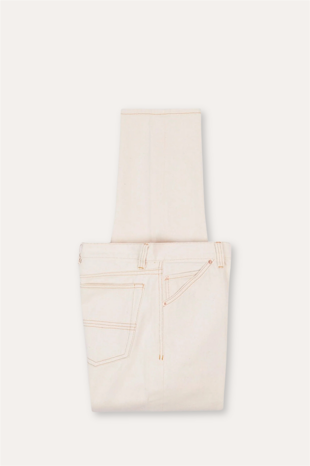 12.7oz Selvedge Denim Contrast Stitch Five-Pocket Jeans Ecru