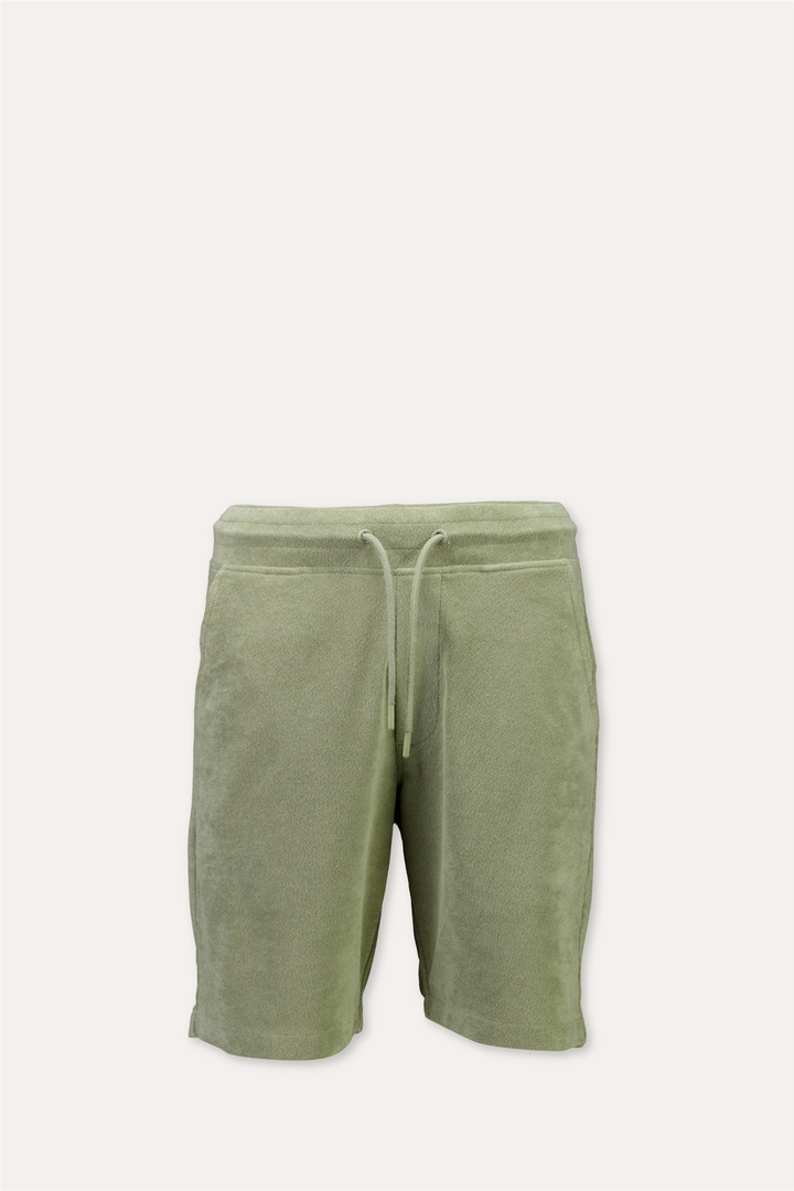 Towel Shorts W. Elastic Waist Dusty Olive