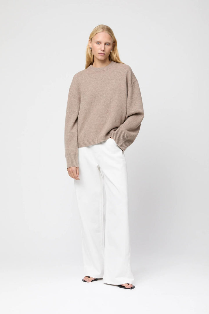 Crewneck Lounge Sweater - Wheat