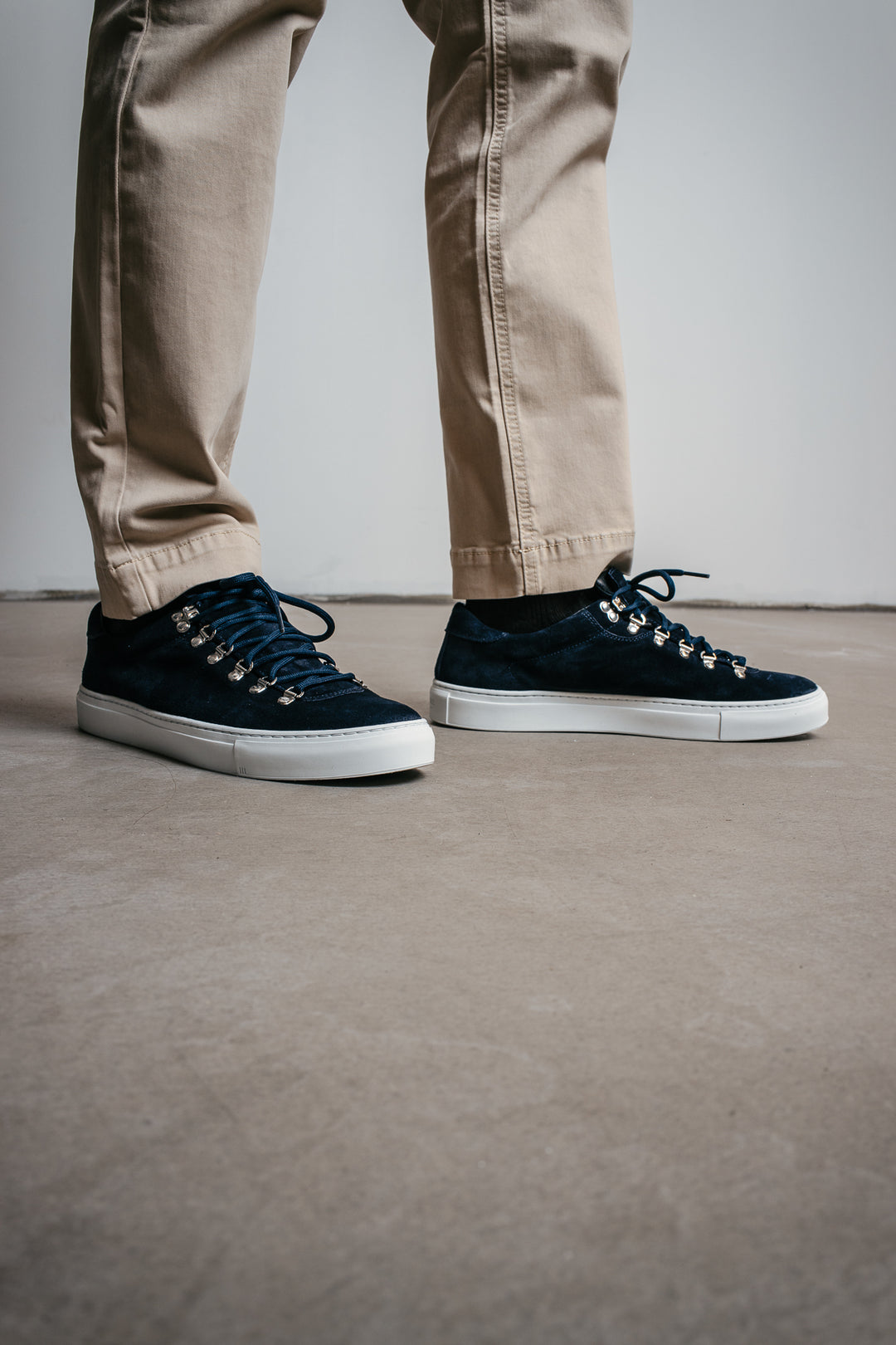 M Marostica Low Navy Suede