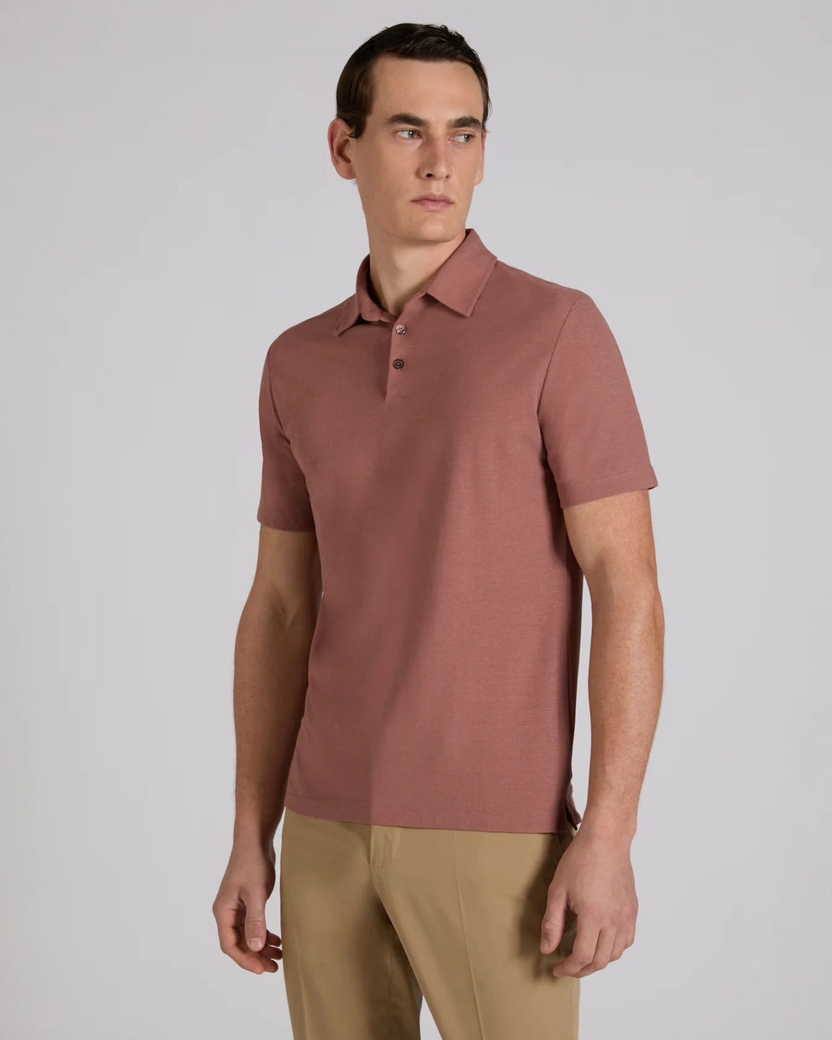 Ice Cotton Short Sleeve Polo Shirt Old Pink