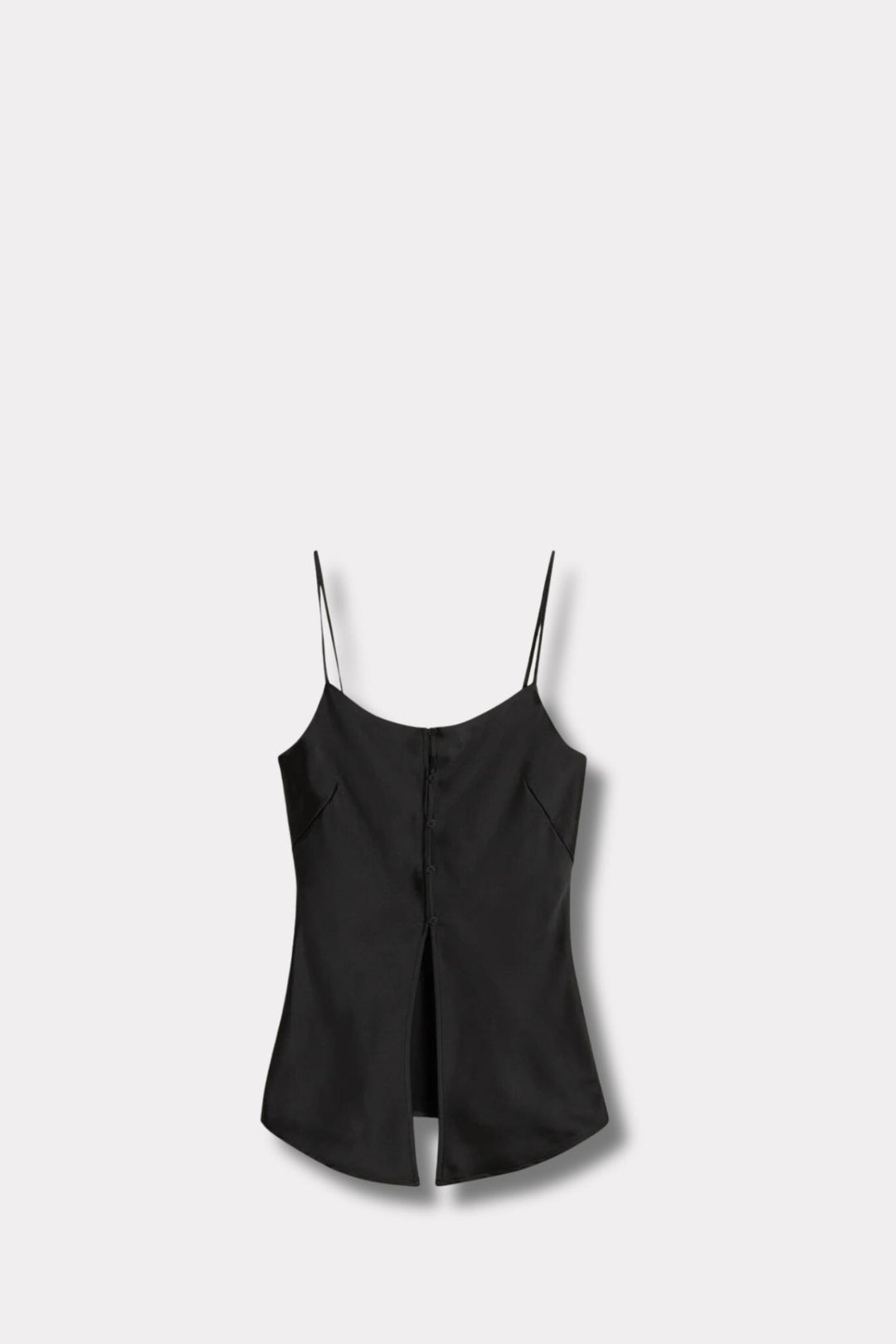 Emilia Button Top- Black