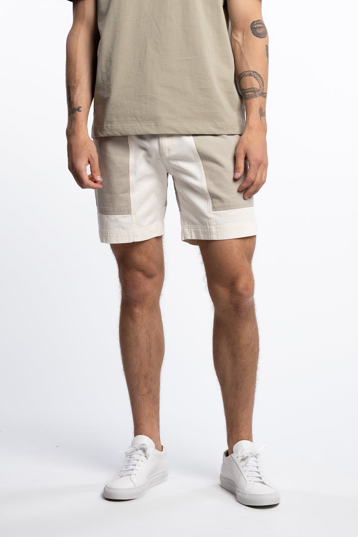 Breeze Blocked Shorts Off White