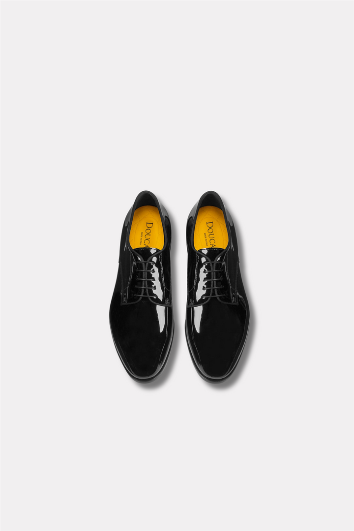 Black Patent Leather Lace-Up