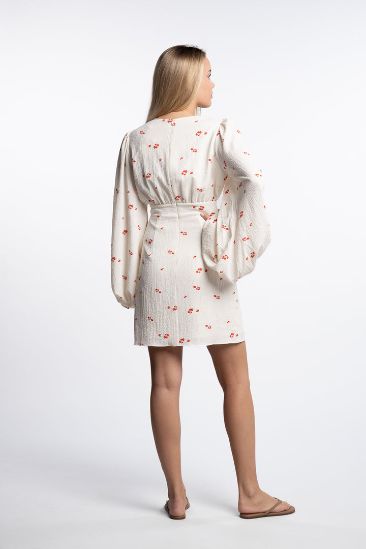 Florence dress- White/Red