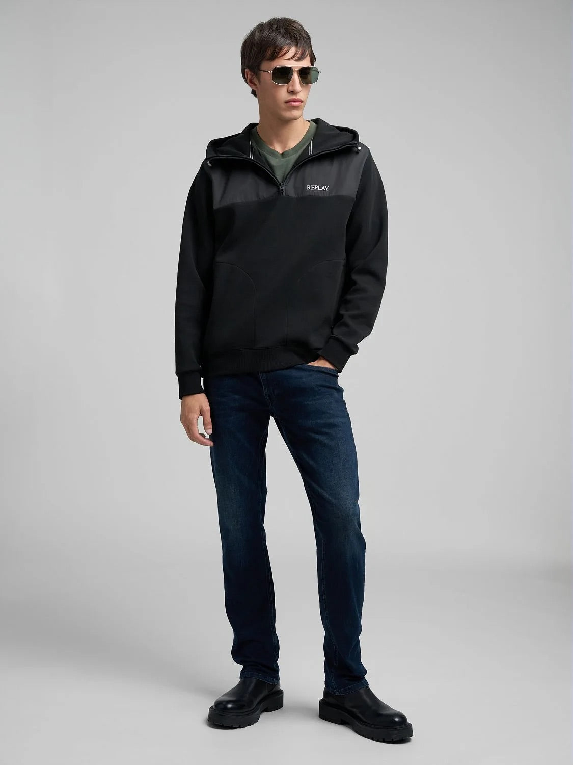 Grover Straight Fit Hyperflex Dark Blue Jeans