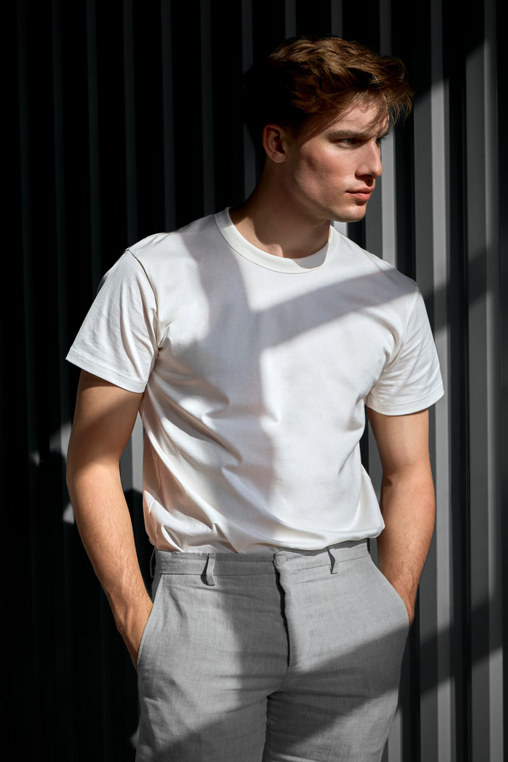 Pima Cotton Crew Neck T-Shirt White