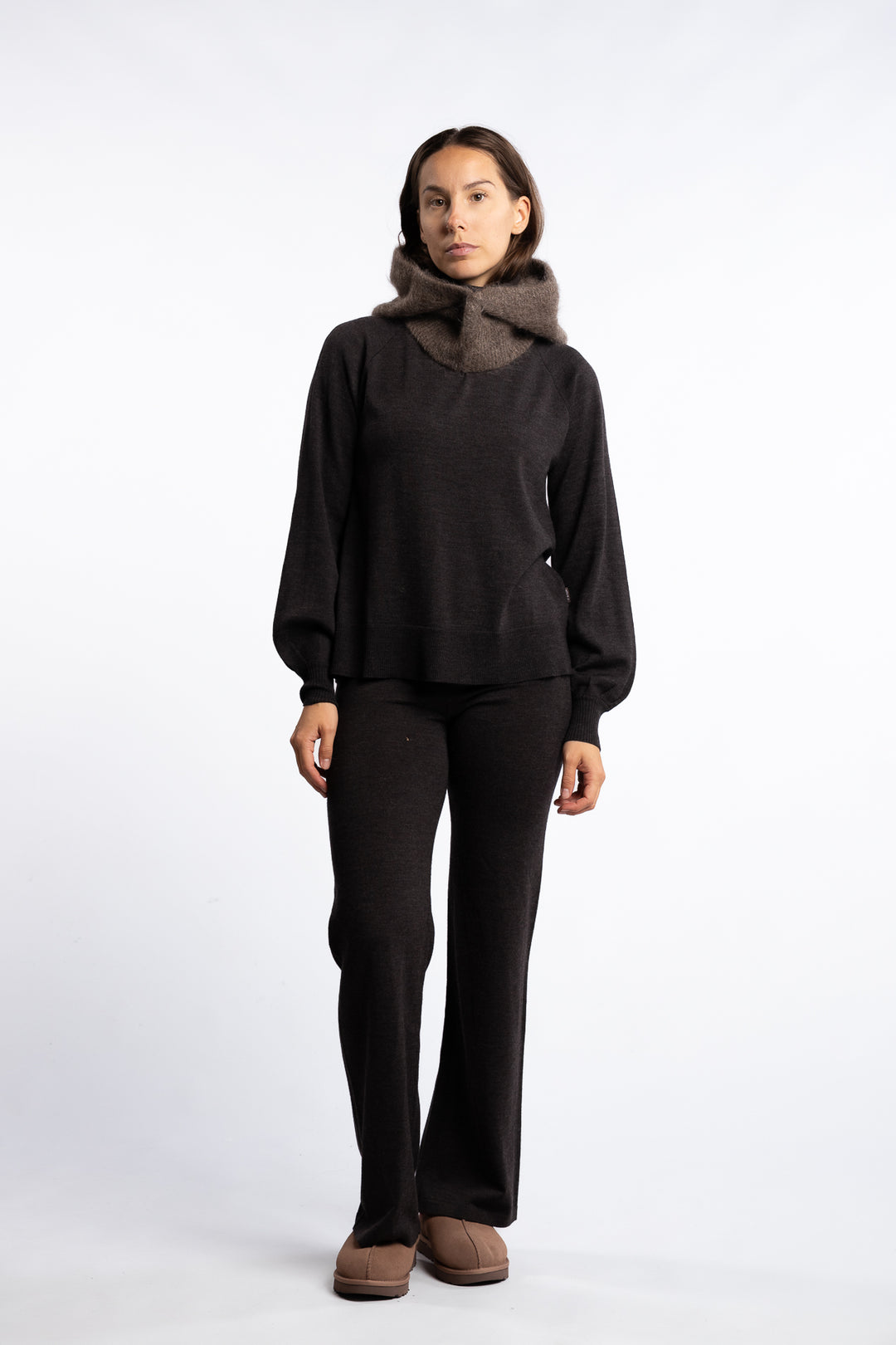 Kajsa Chunky Balaclava- Brown