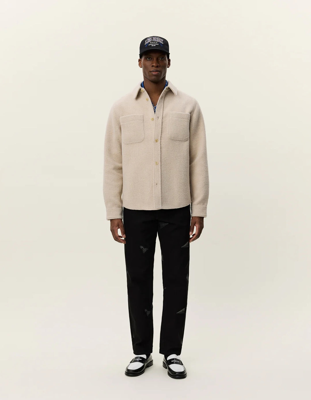 Lennon Bouclé Overshirt Ivory