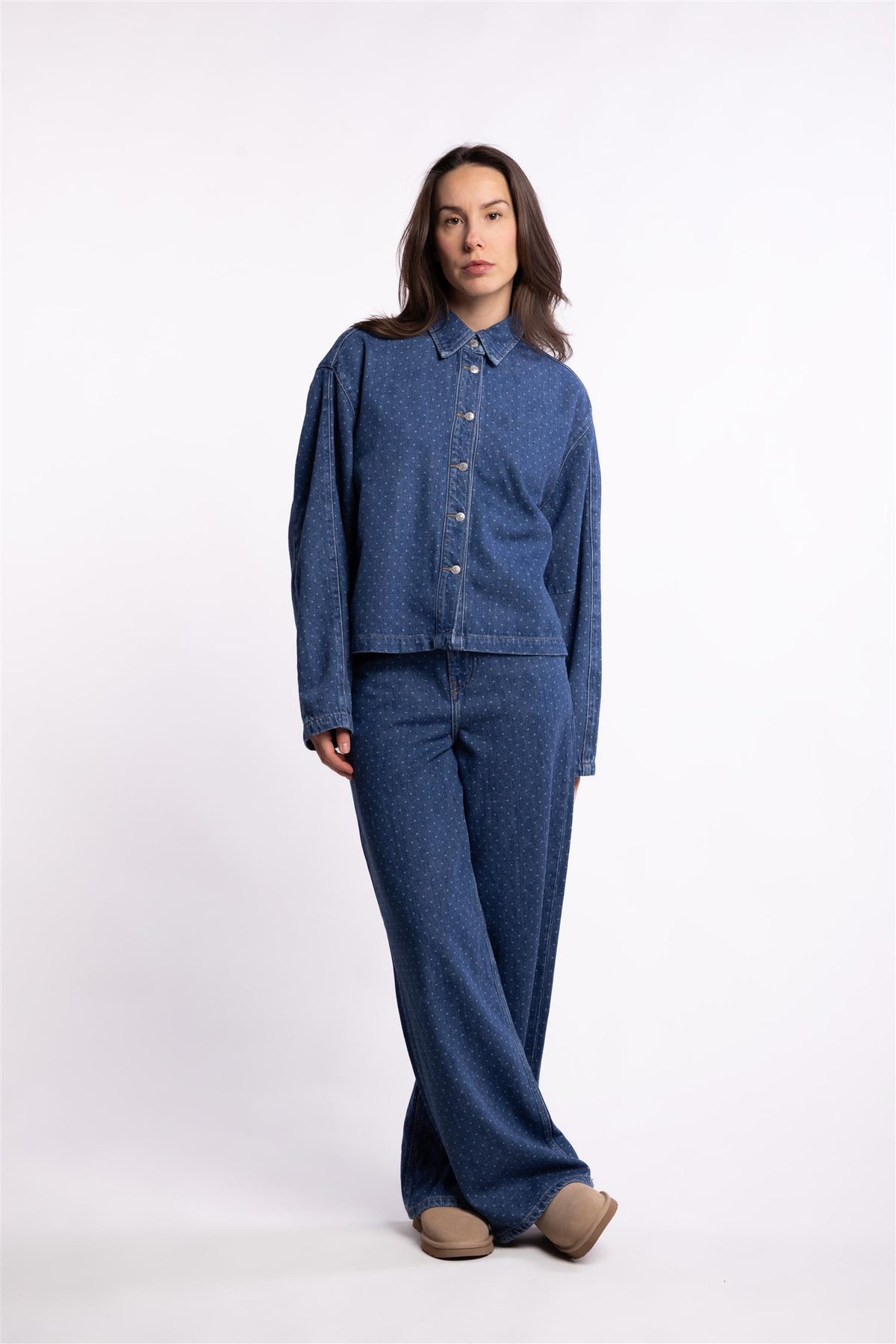Marley shirt - Mid Blue Dot