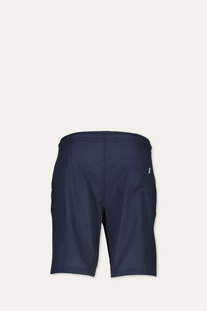 Seersucker Shorts Elasticated Navy