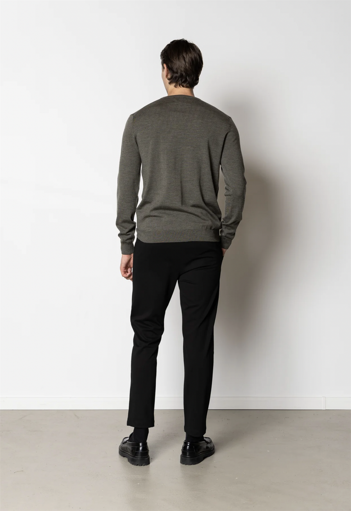 Alfredo Merino Wool Jumper Army Melange