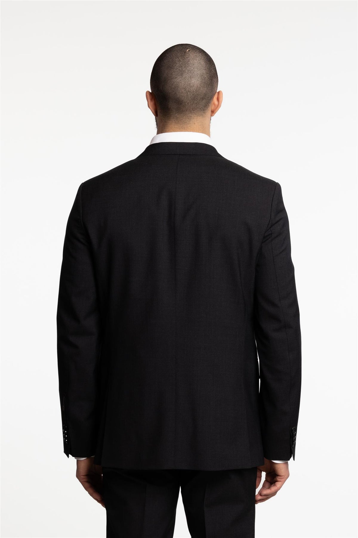 Falk Regular Fit Wool Blazer Dark Grey