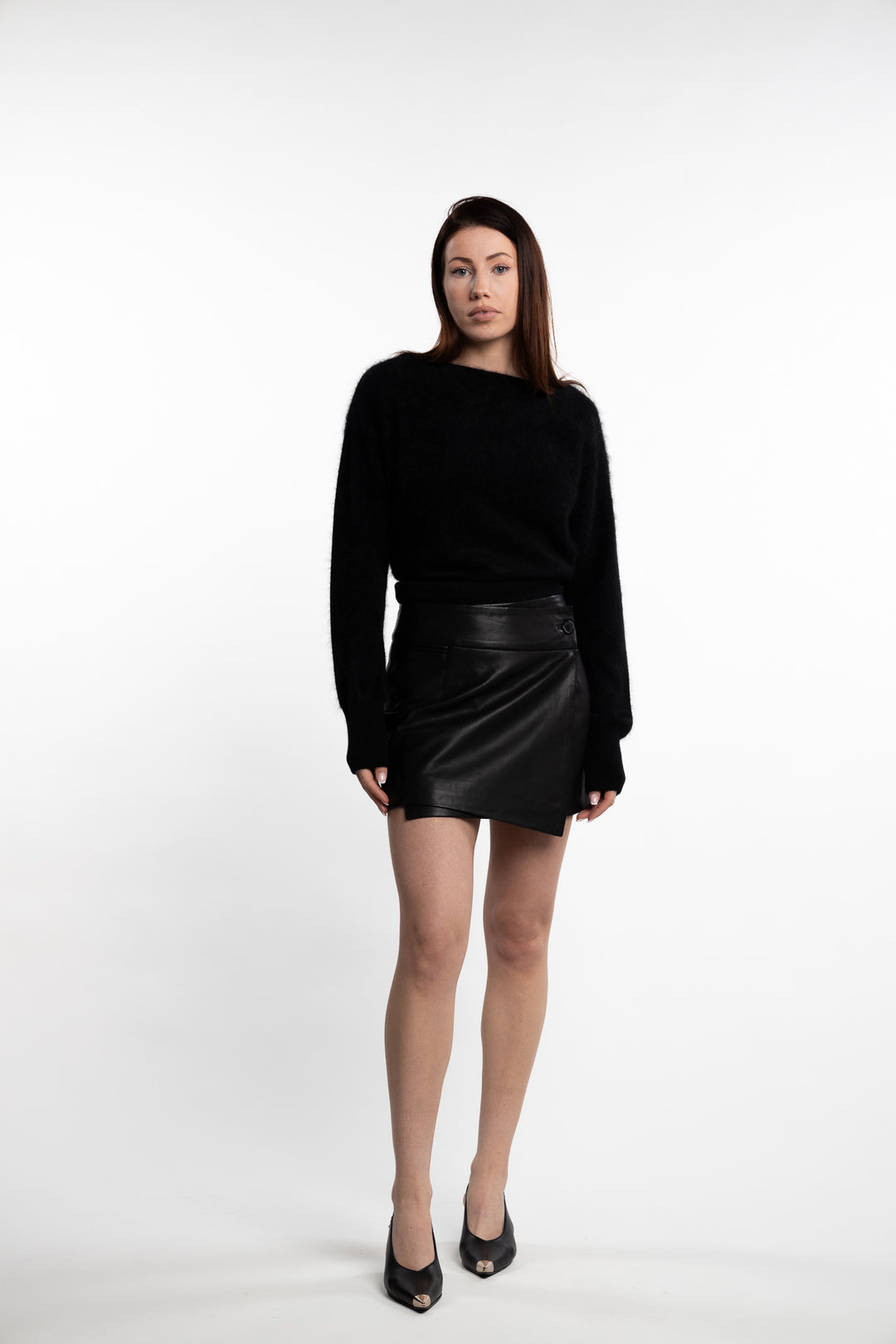 Rue Skirt Leather- Black