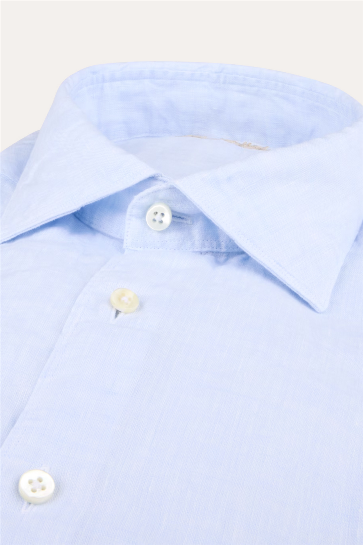 Slimline Linen Shirt Light Blue