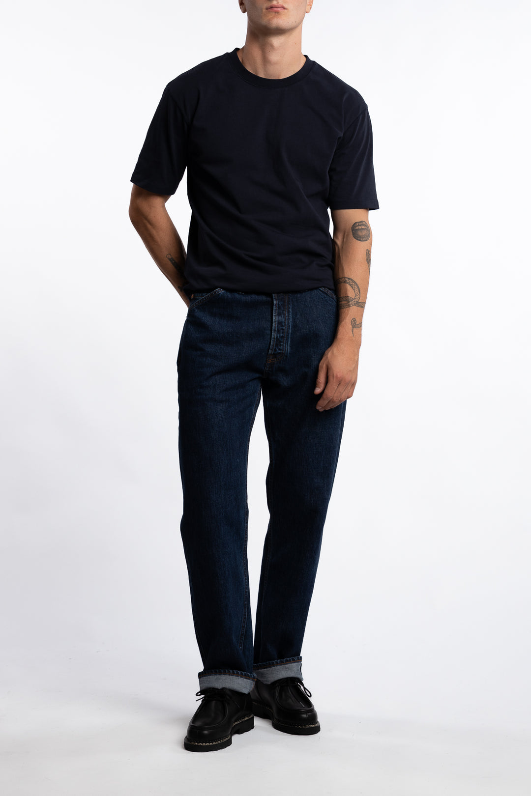 14,2 Oz 5-Pocket Mid-Waist Japanese Selvedge Denim Stone Wash