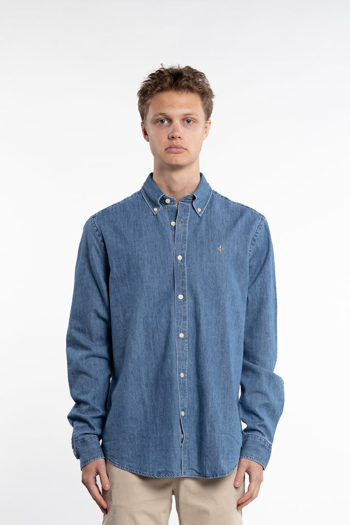 Classic Fit Denim Shirt Old Blue