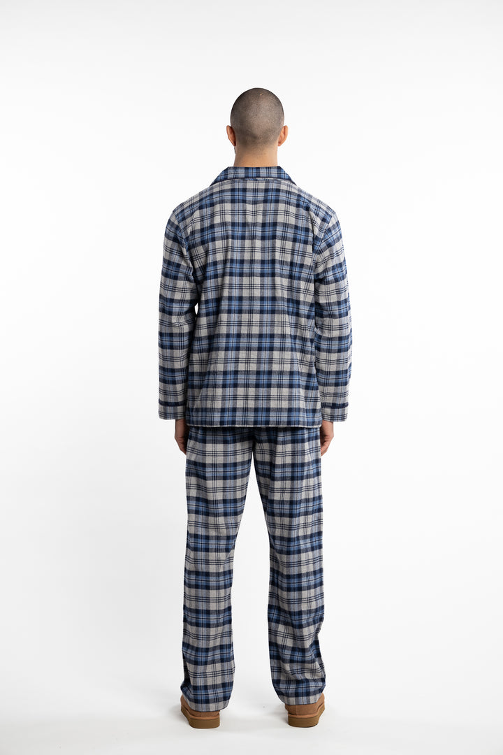 Checkered Flannel Pyjama Blue