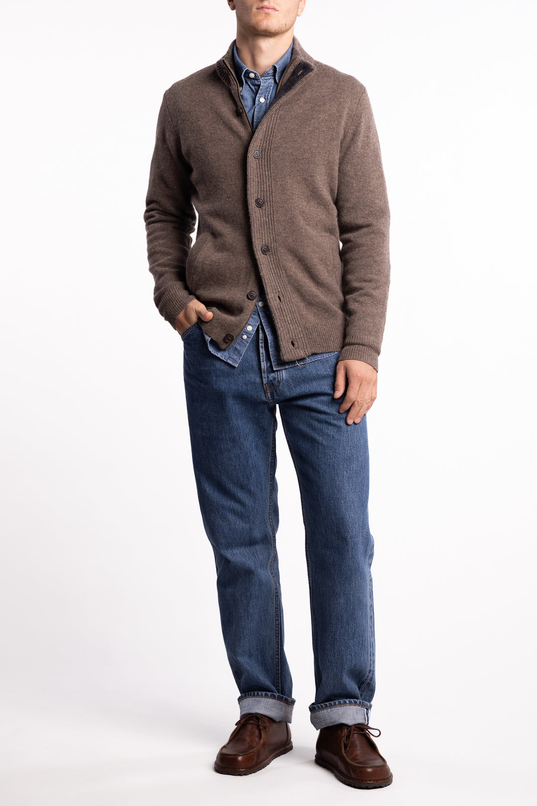 Essential Patch Zip Dark Stone