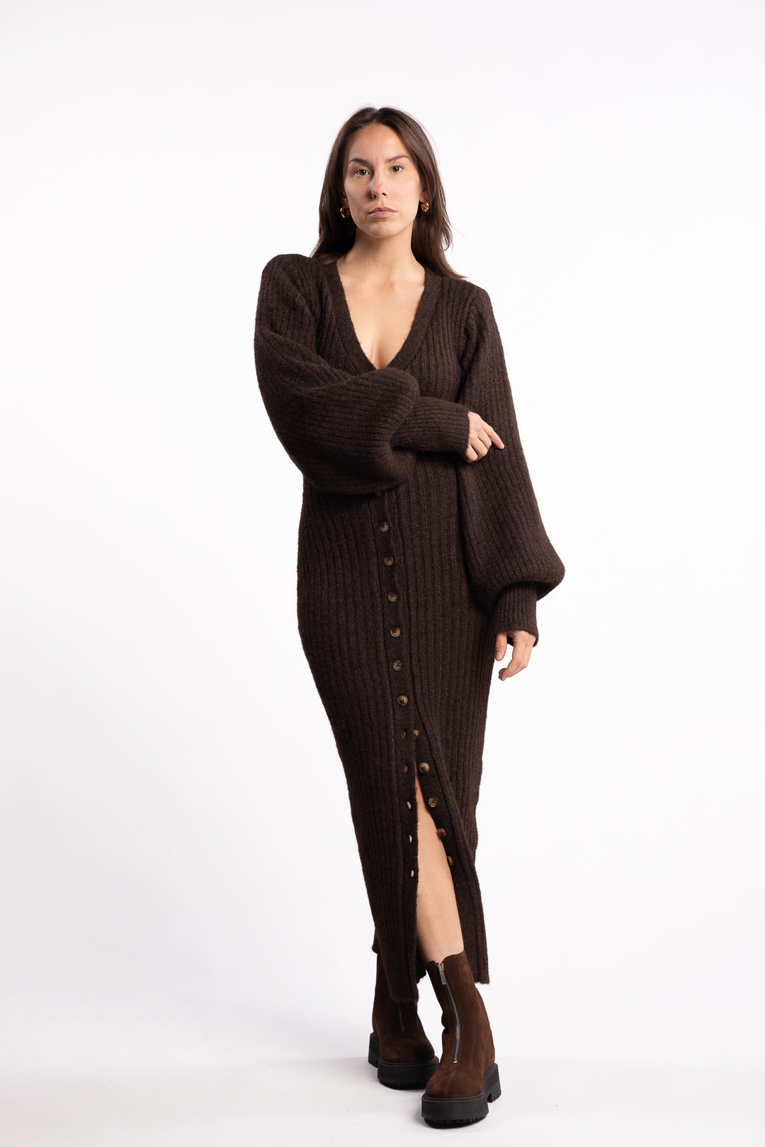 Montana Dress- Brown Melange