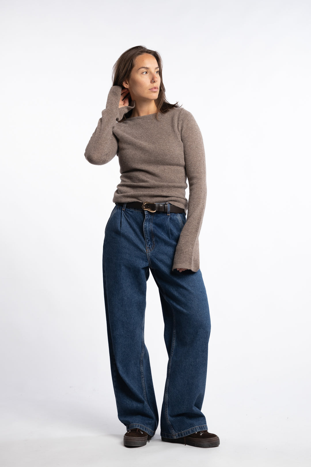 Joyce Knit - Dark Taupe Melange