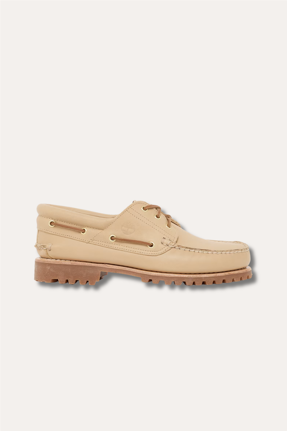 Authentic Boat Shoe Beige Full Grain