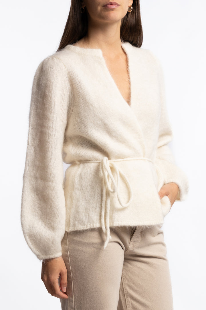Fredrikke Chunky Cardigan- Bright White