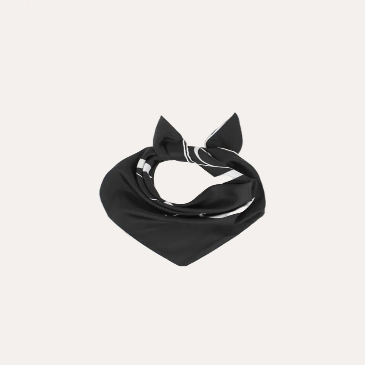 Embla Emblem Silk Scarf Sort Nohr packshot