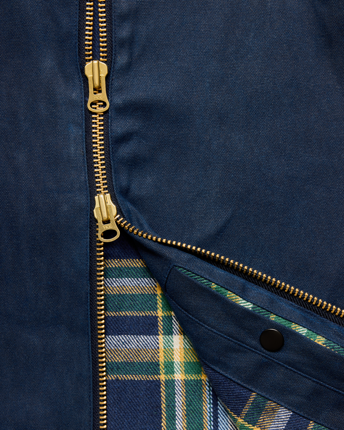 Everyday Jacket Navy - detalj glidelås