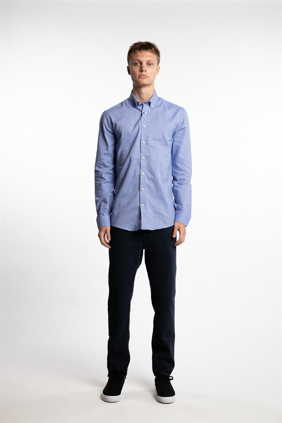 Mélange Brushed Shirt Blue