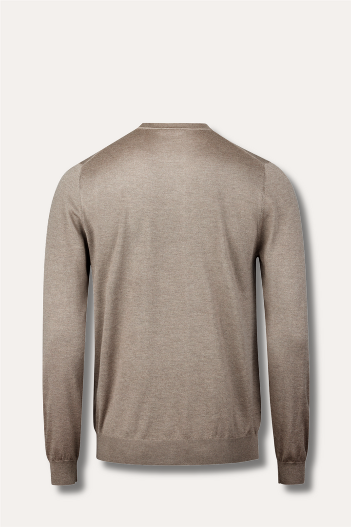 Silk/Cashmere Crew Neck Beige