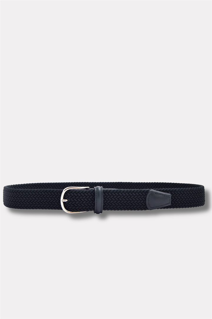 Classic Elastic Woven Belt Navy 3,5 cm