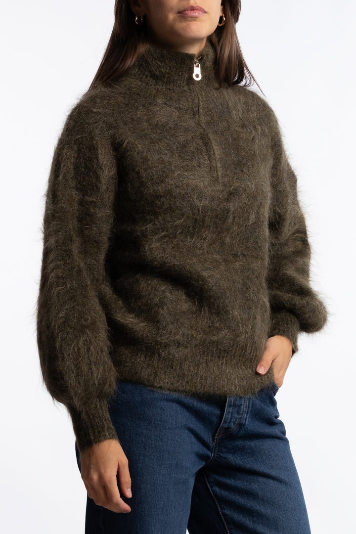 Li Chunky Sweater- Moss green