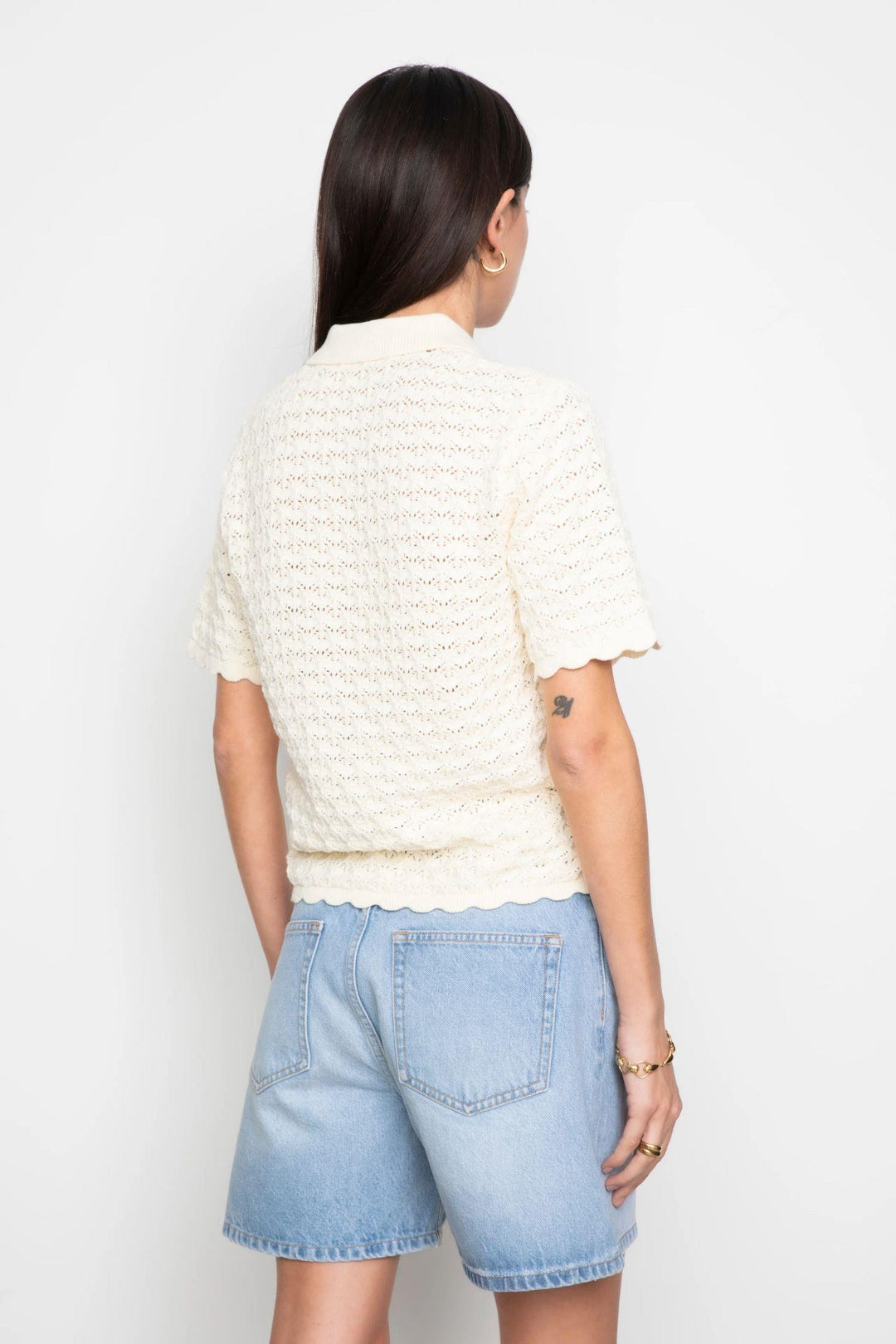 Gwen Knit Tee - Cream
