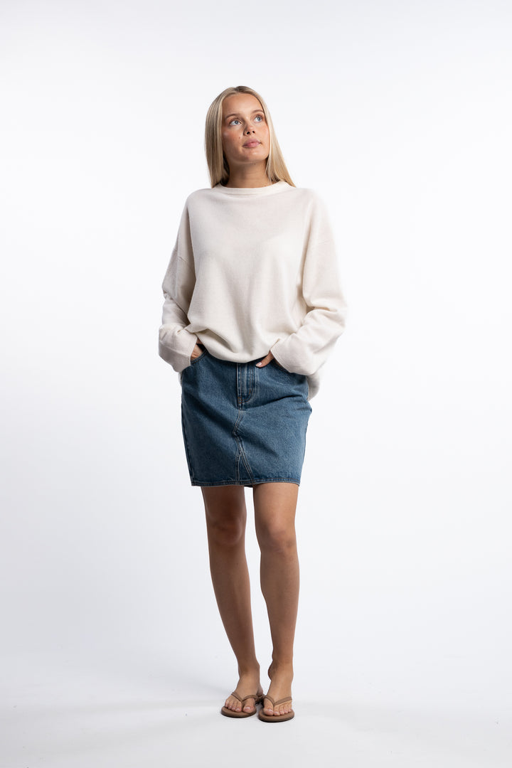 Salt Denim Skirt- Stonewashed Blue
