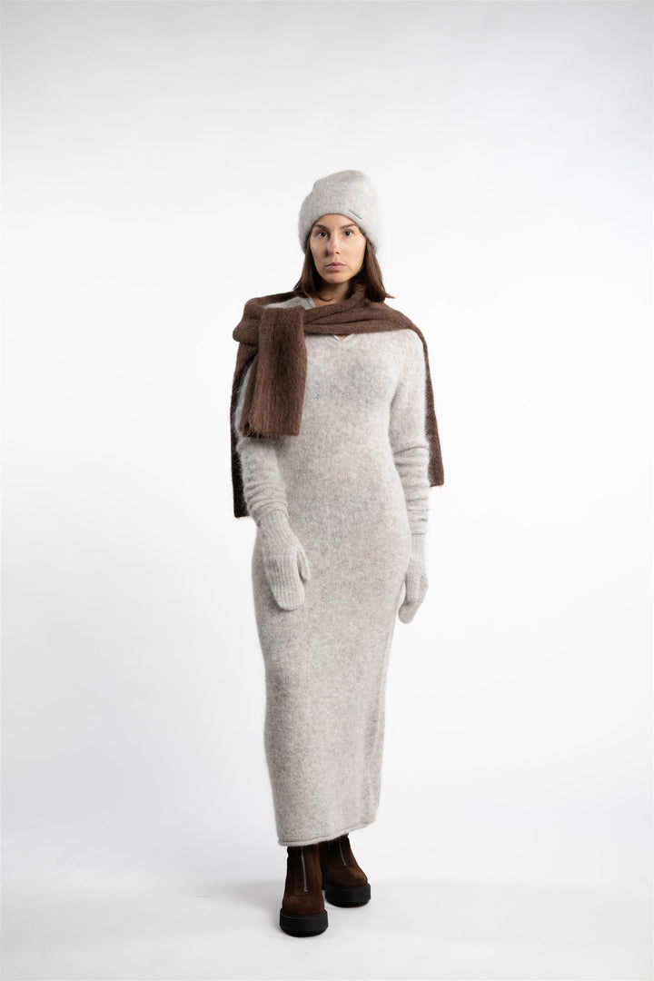 Tine Light LS Dress- Lt. Grey