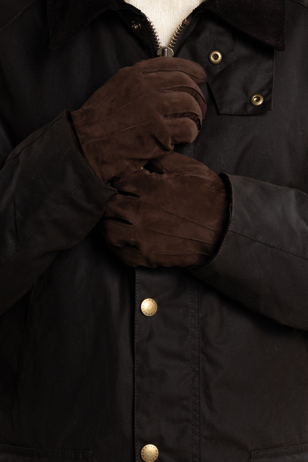 Robert Suede Leather Gloves Espresso