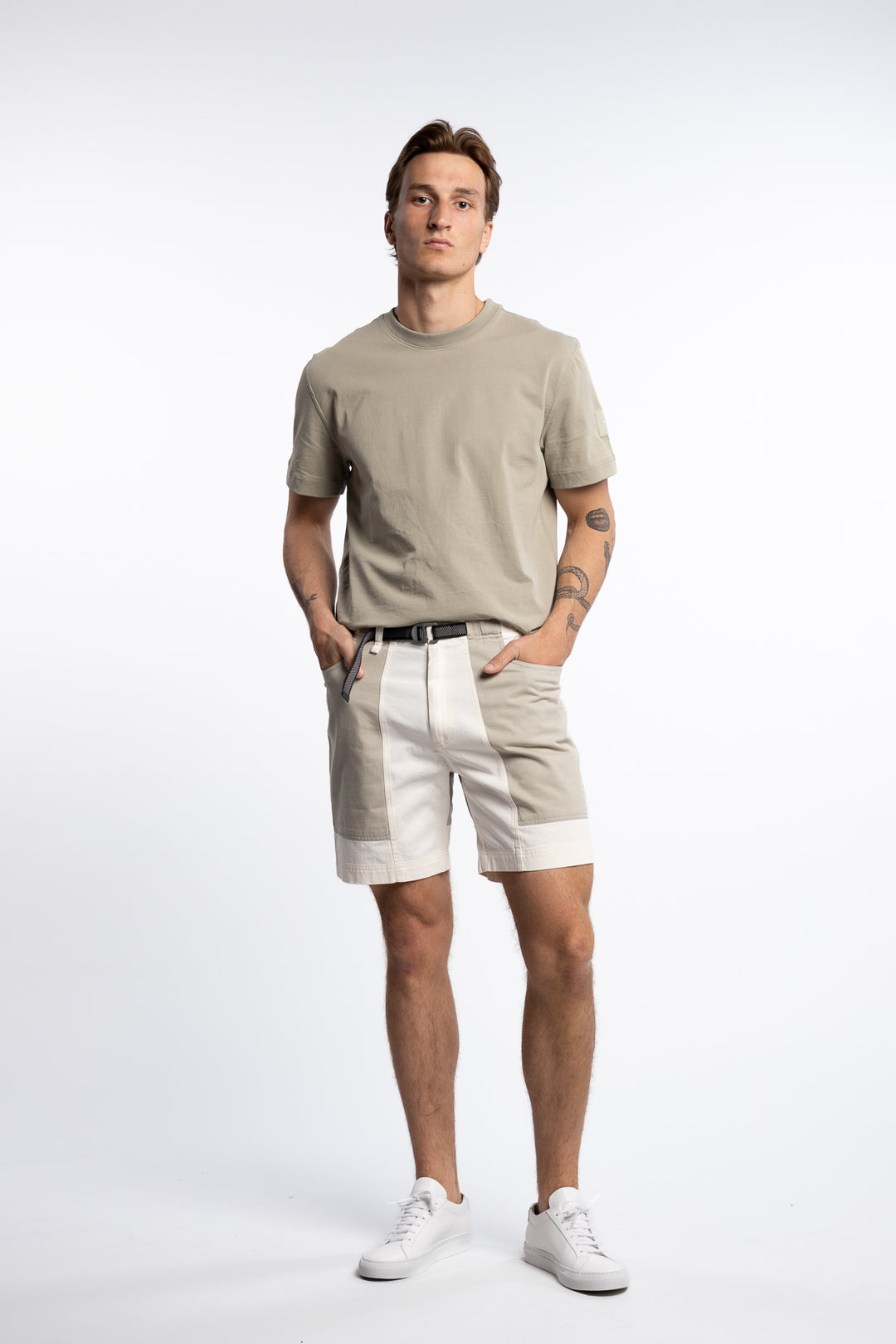 Breeze Blocked Shorts Off White